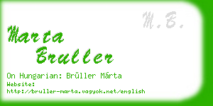 marta bruller business card